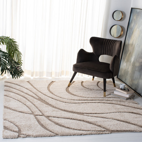 Florida Shag Sigtraud Abstract Waves 1.2-Inch Thick Rug