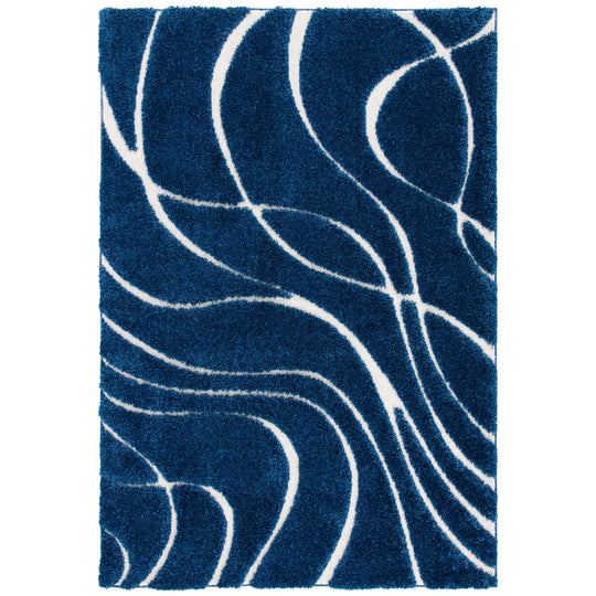 Florida Shag Sigtraud Abstract Waves 1.2-Inch Thick Rug
