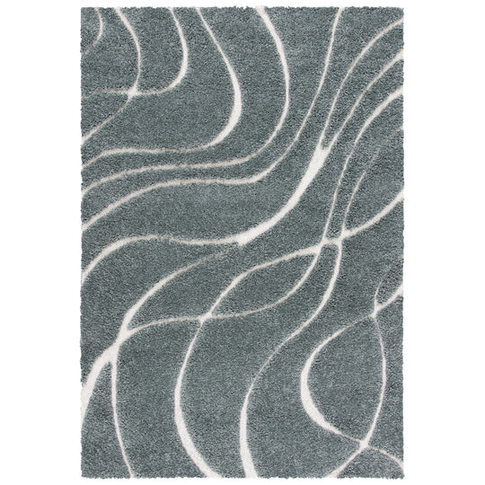Florida Shag Sigtraud Abstract Waves 1.2-Inch Thick Rug