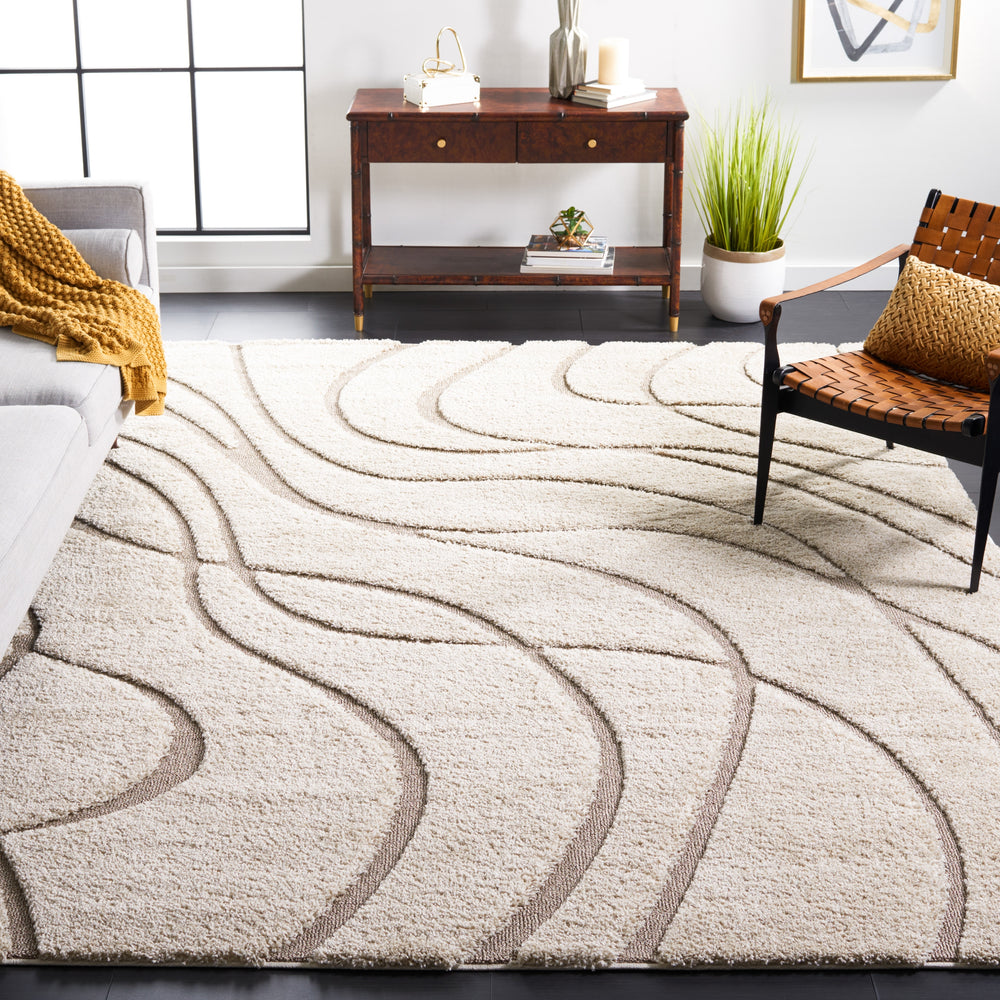 Florida Shag Sigtraud Abstract Waves 1.2-Inch Thick Rug