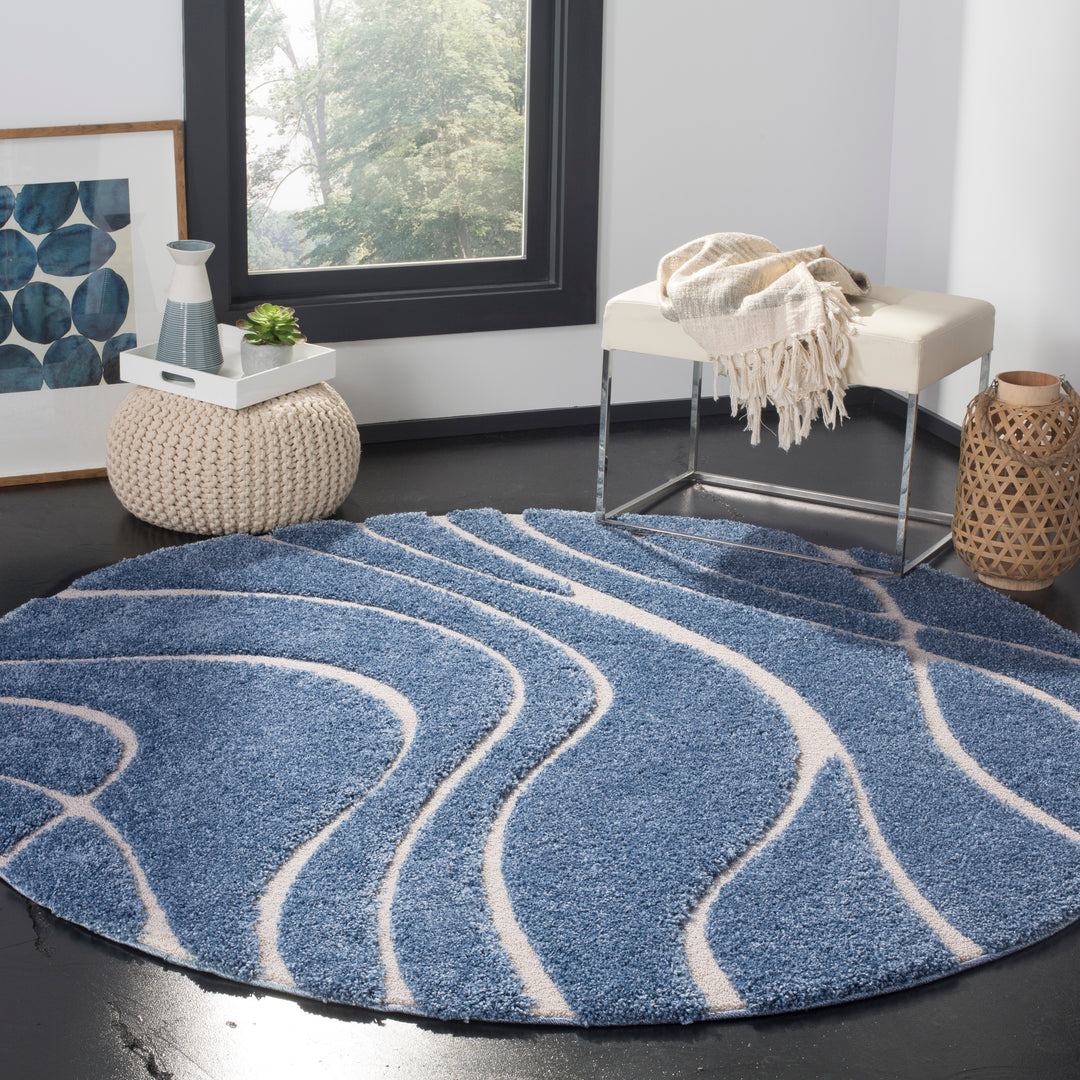 Florida Shag Sigtraud Abstract Waves 1.2-Inch Thick Rug
