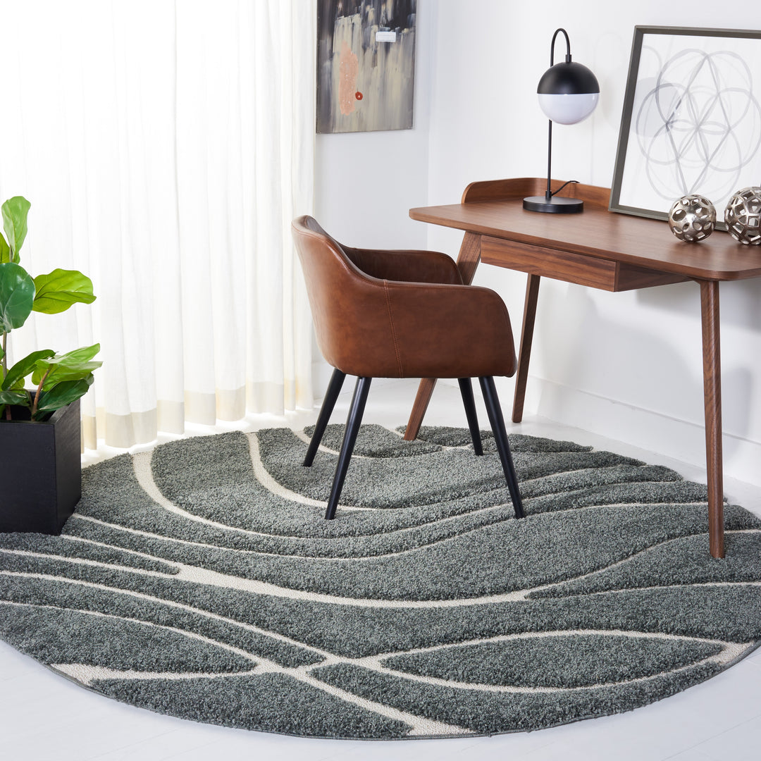 Florida Shag Sigtraud Abstract Waves 1.2-Inch Thick Rug