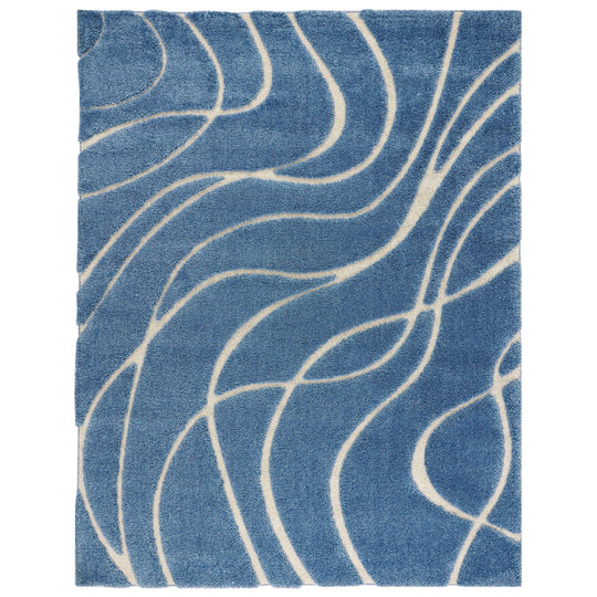 Florida Shag Sigtraud Abstract Waves 1.2-Inch Thick Rug
