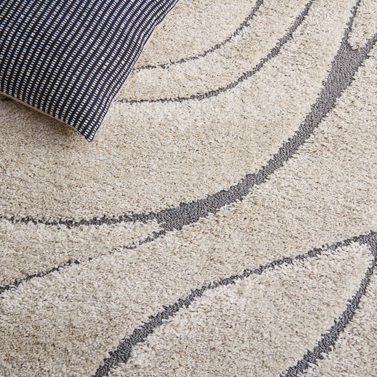 Florida Shag Sigtraud Abstract Waves 1.2-Inch Thick Rug