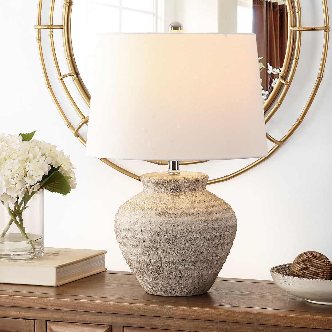 Lighting 22.5-Inch Ledger Ceramic Table Lamp. - 15"W X 15"D X 23"H