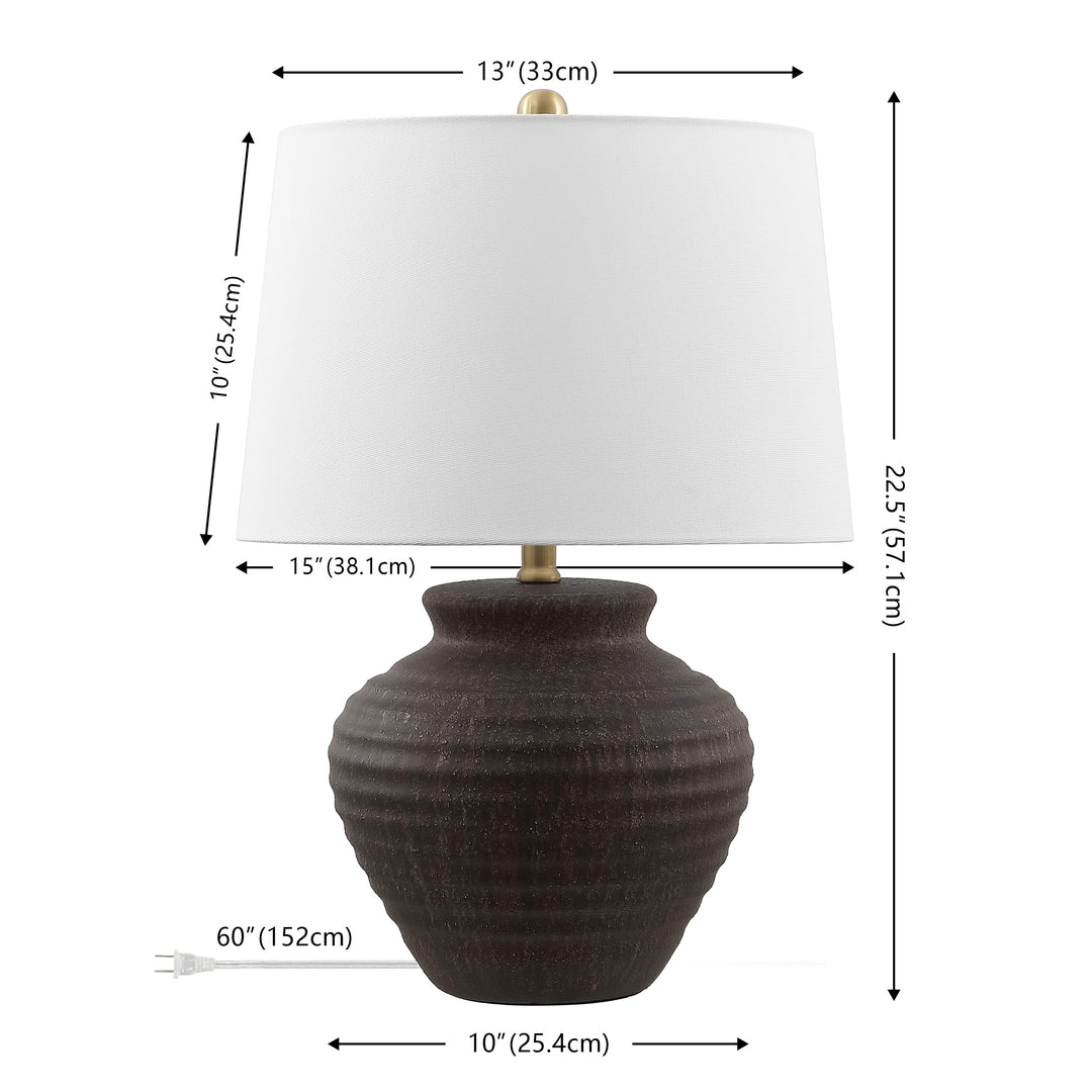 Lighting 22.5-Inch Ledger Ceramic Table Lamp. - 15"W X 15"D X 23"H
