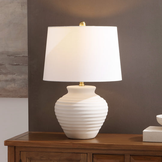 Lighting 22.5-Inch Ledger Ceramic Table Lamp. - 15"W X 15"D X 23"H