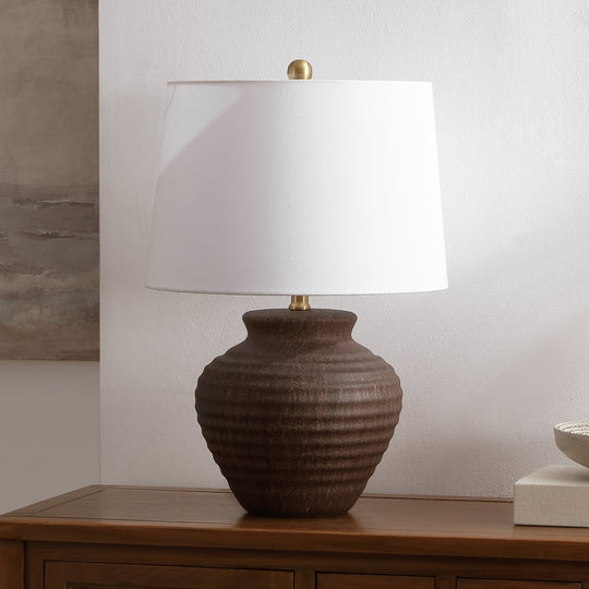 Lighting 22.5-Inch Ledger Ceramic Table Lamp. - 15"W X 15"D X 23"H