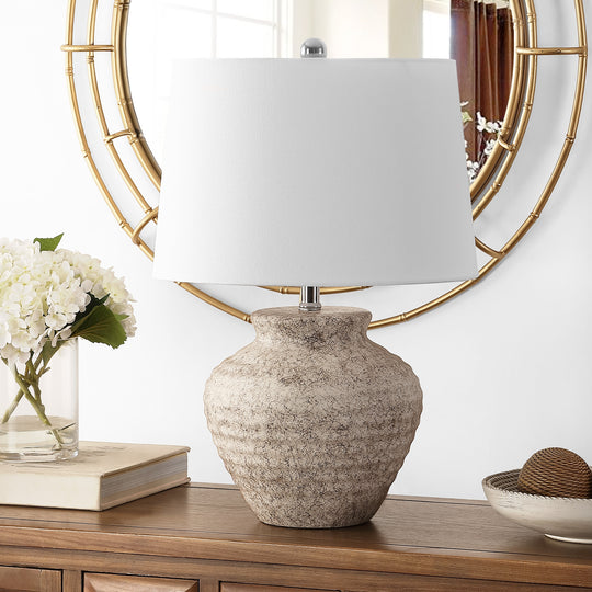 Lighting 22.5-Inch Ledger Ceramic Table Lamp. - 15"W X 15"D X 23"H
