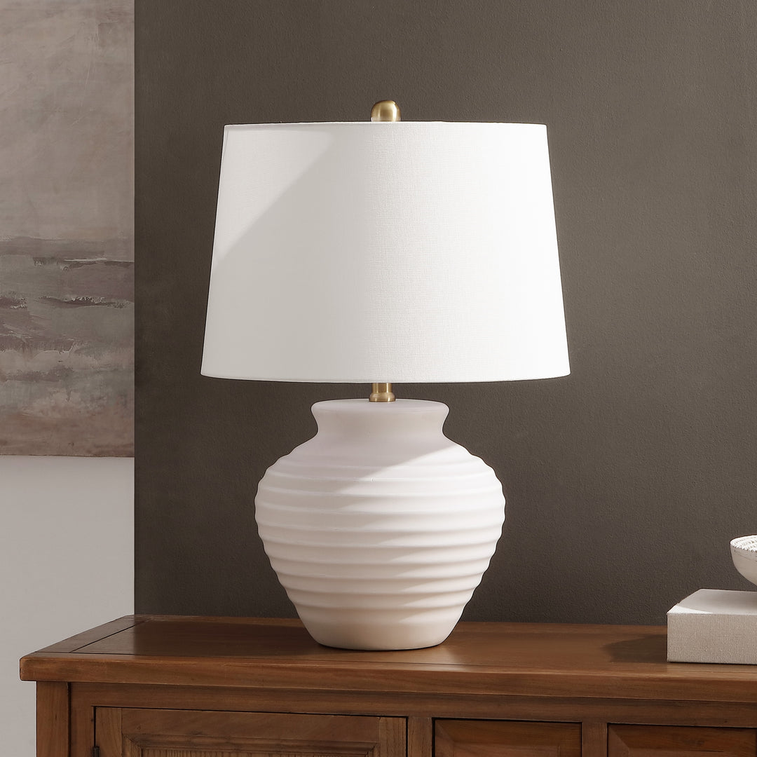 Lighting 22.5-Inch Ledger Ceramic Table Lamp. - 15"W X 15"D X 23"H