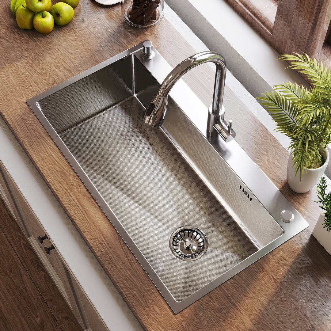 Stainless Steel Single Bowl Drop in Kitchen Sink