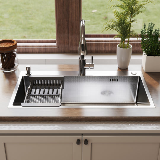 Stainless Steel Single Bowl Drop in Kitchen Sink