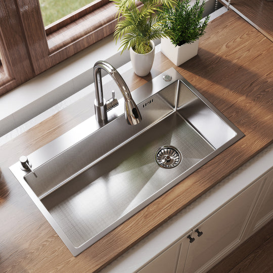 Stainless Steel Single Bowl Drop in Kitchen Sink