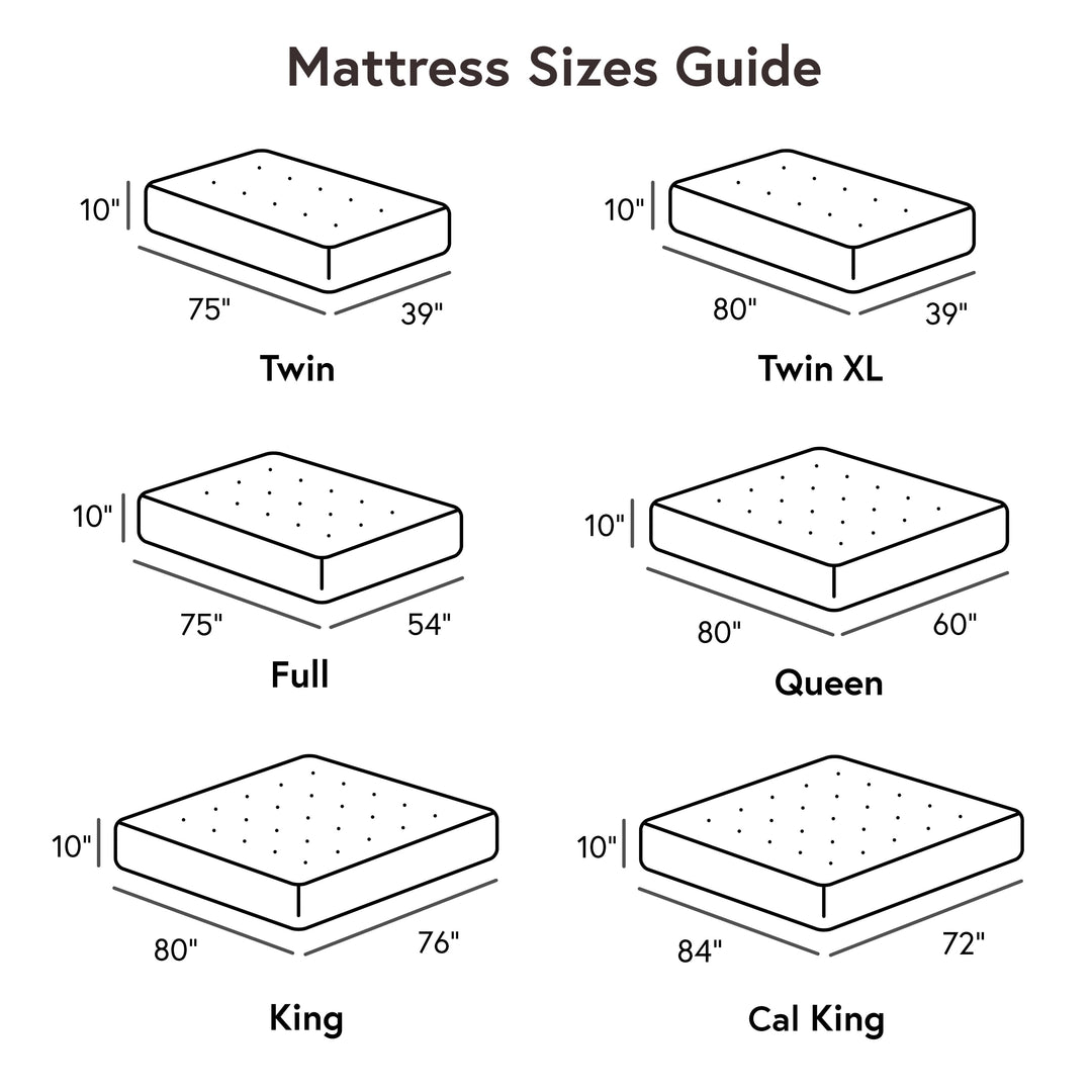 ™ 10 Inch Memory Foam Mattress in a Box with with Certipur-Us and OEKO-TEX