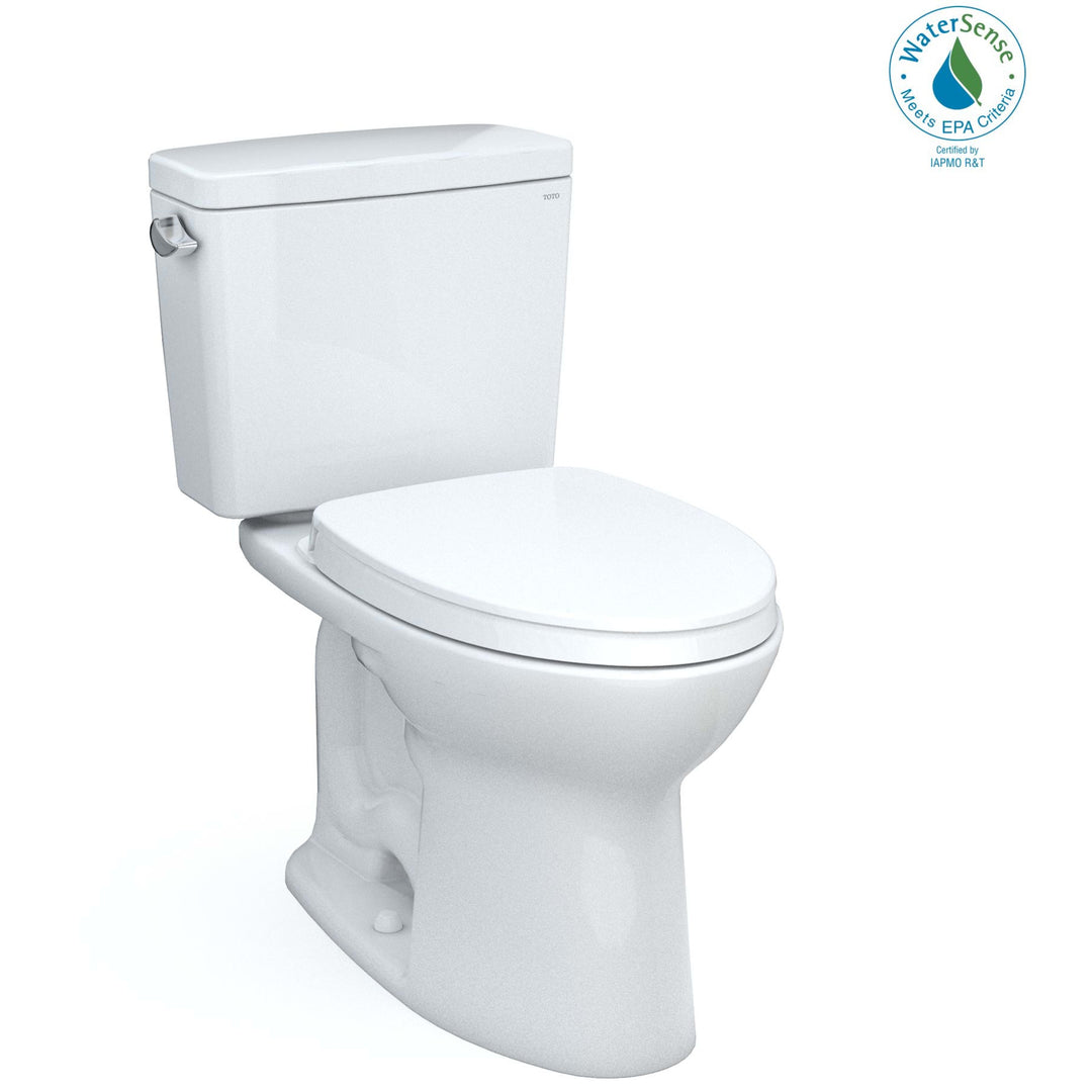 MS776124CEFG.10#01 Drake 1.28 GPF Two Piece Elongated Chair Height Toilet with Left Hand Lever Seat Included