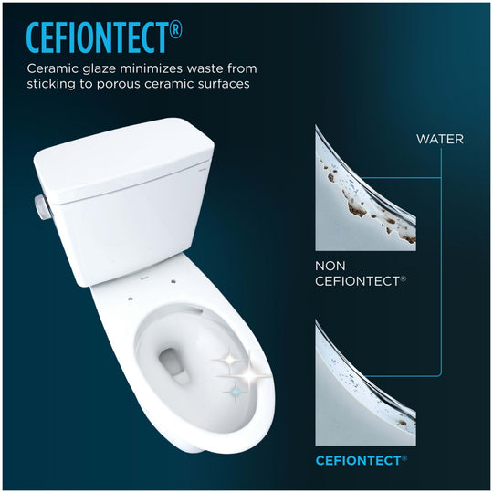 MS776124CEFG.10#01 Drake 1.28 GPF Two Piece Elongated Chair Height Toilet with Left Hand Lever Seat Included