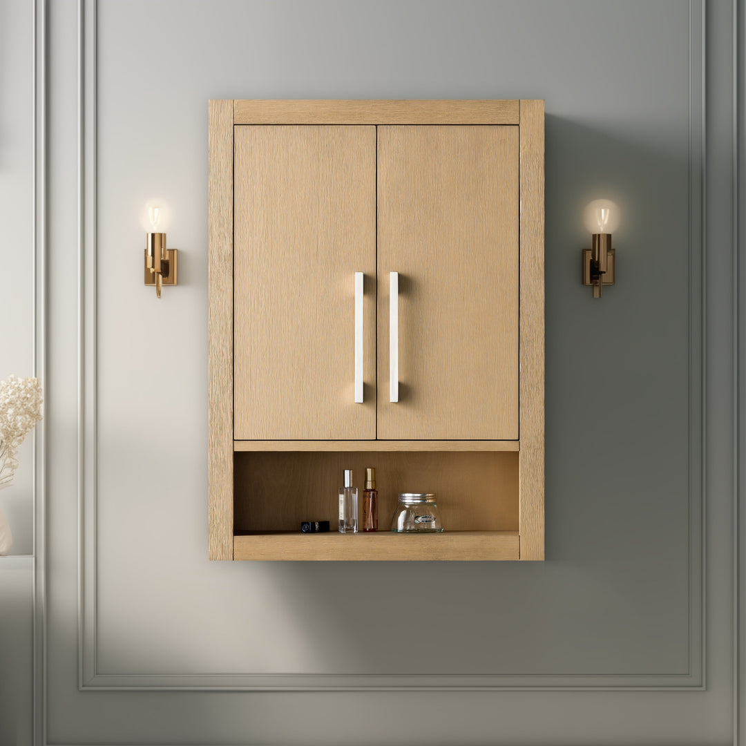 24 "Wall Mounted Bathroom Storage Cabinet with Soft Close Doors