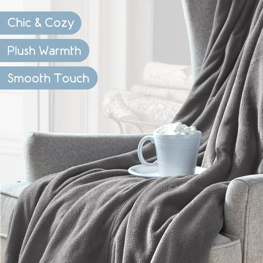 Microfleece Blanket Soft, Lightweight, Plush All-Season Throw