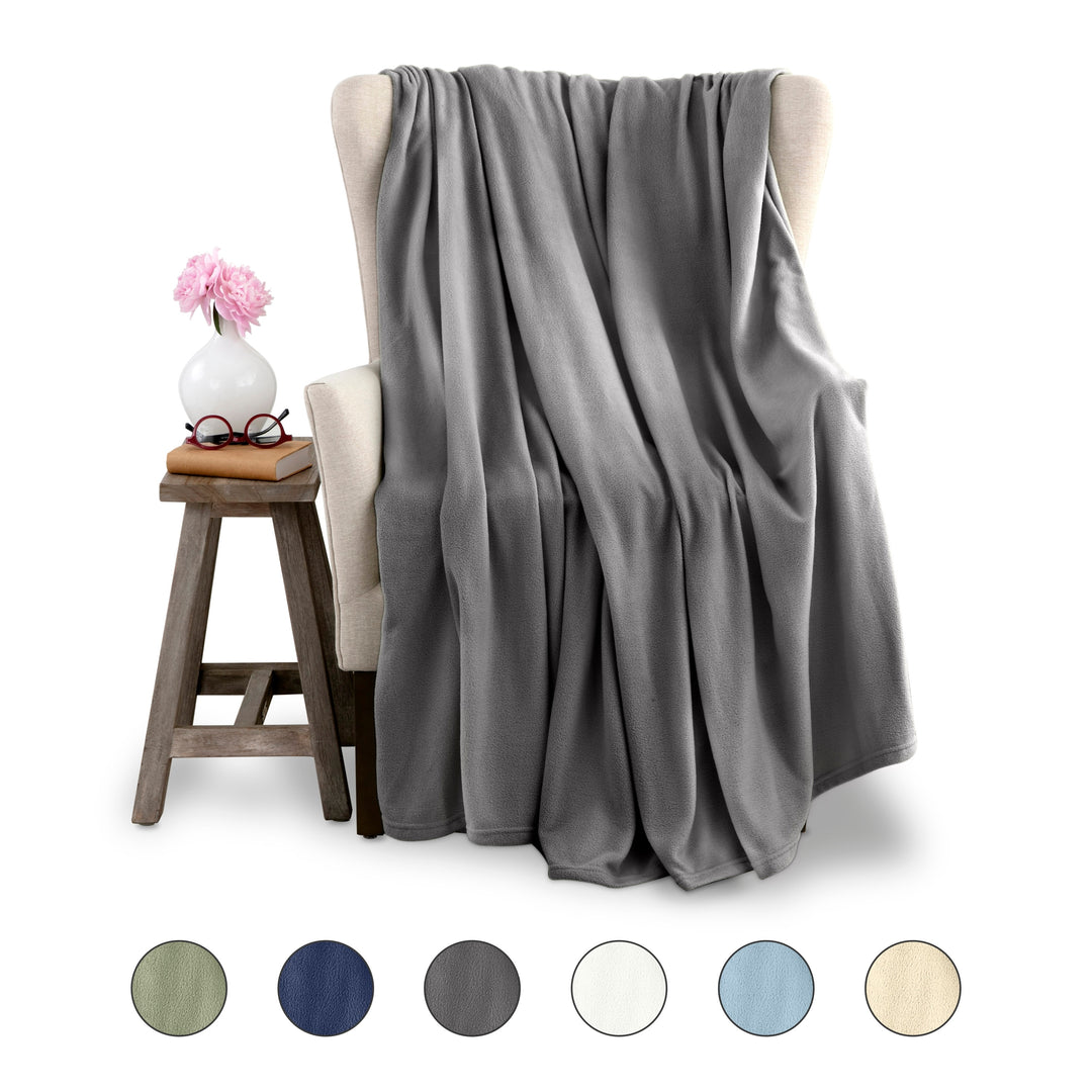 Microfleece Blanket Soft, Lightweight, Plush All-Season Throw
