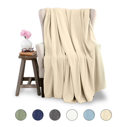 Microfleece Blanket Soft, Lightweight, Plush All-Season Throw