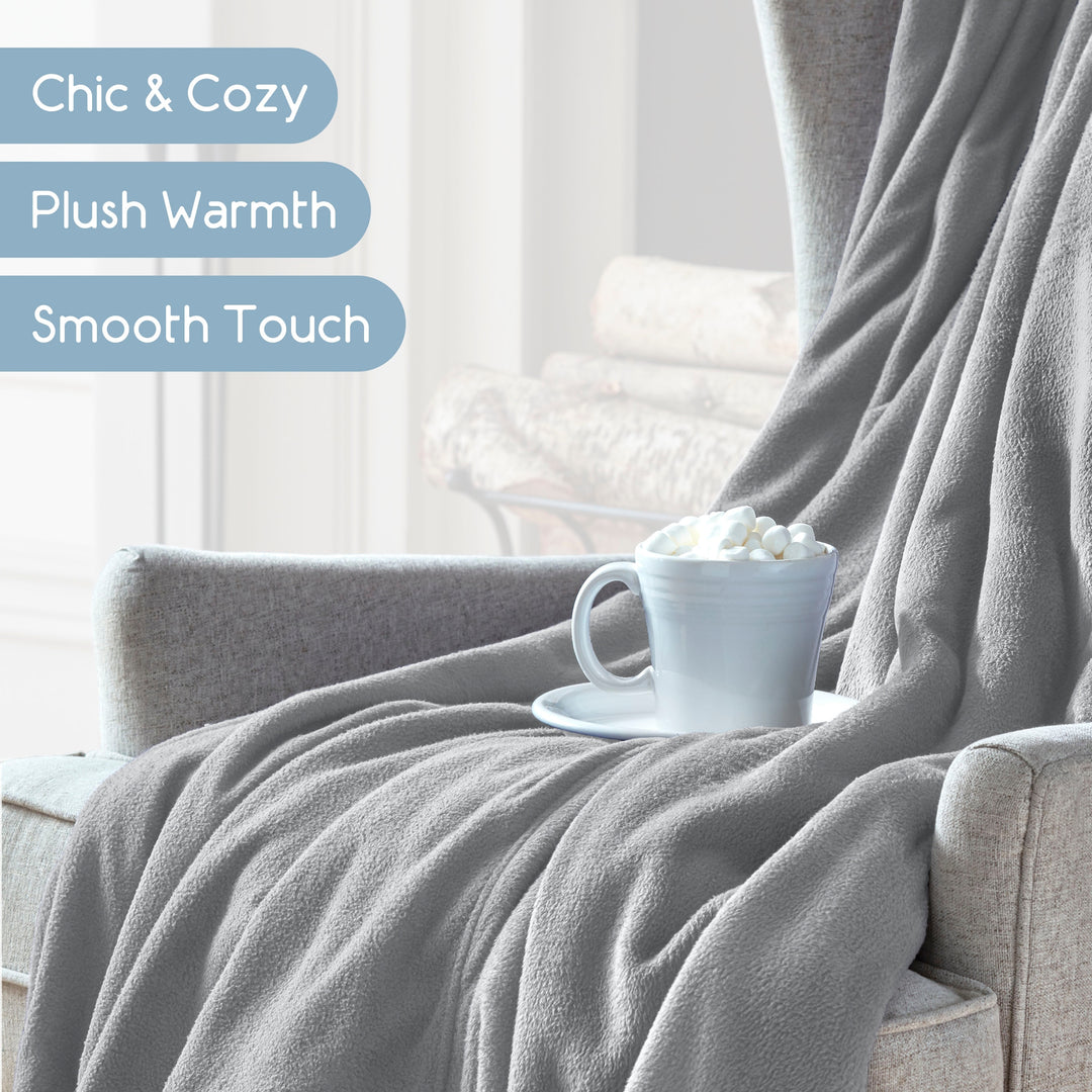 Microfleece Blanket Soft, Lightweight, Plush All-Season Throw