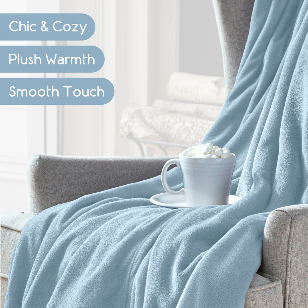 Microfleece Blanket Soft, Lightweight, Plush All-Season Throw