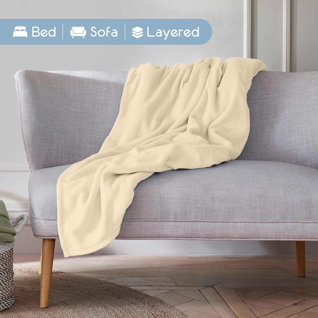 Microfleece Blanket Soft, Lightweight, Plush All-Season Throw