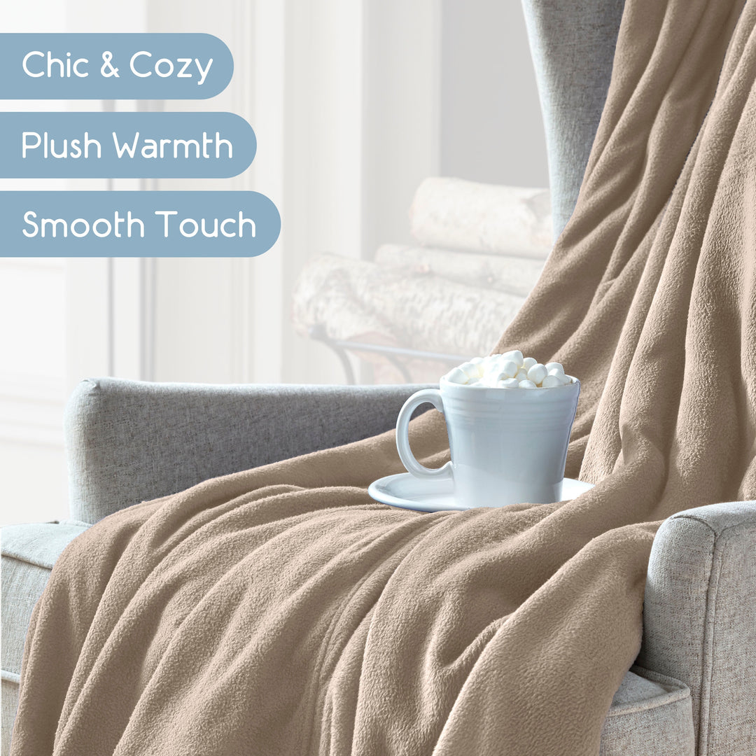 Microfleece Blanket Soft, Lightweight, Plush All-Season Throw