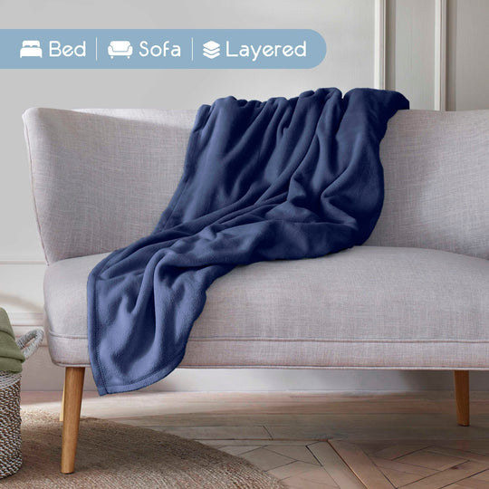 Microfleece Blanket Soft, Lightweight, Plush All-Season Throw