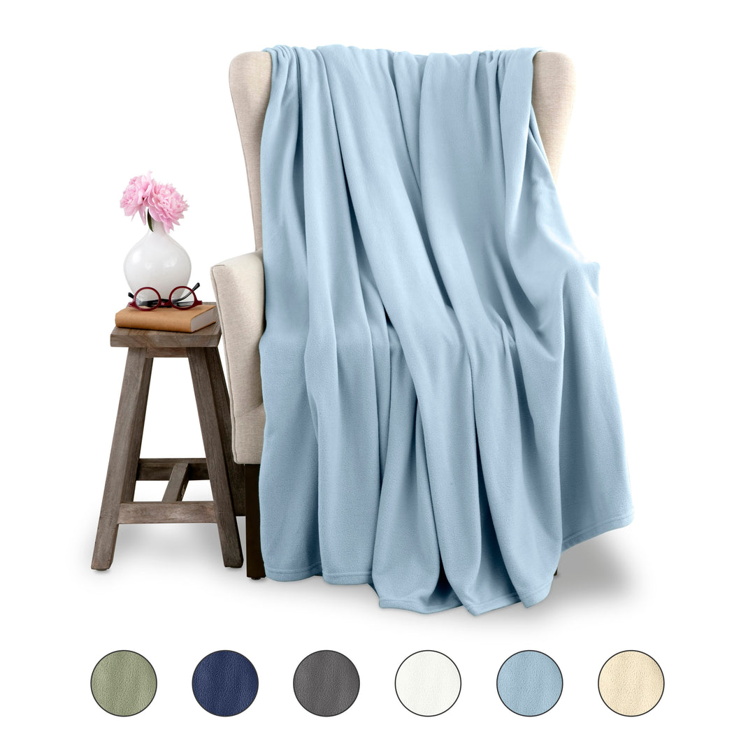 Microfleece Blanket Soft, Lightweight, Plush All-Season Throw