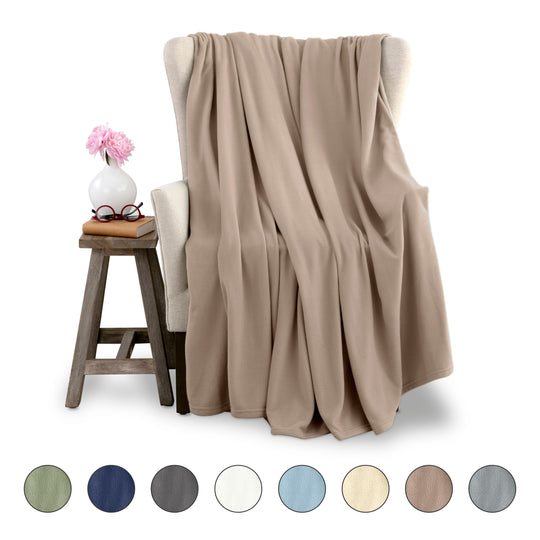 Microfleece Blanket Soft, Lightweight, Plush All-Season Throw