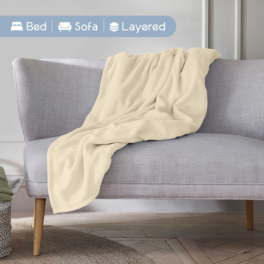 Microfleece Blanket Soft, Lightweight, Plush All-Season Throw