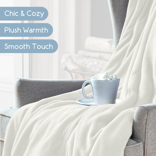 Microfleece Blanket Soft, Lightweight, Plush All-Season Throw