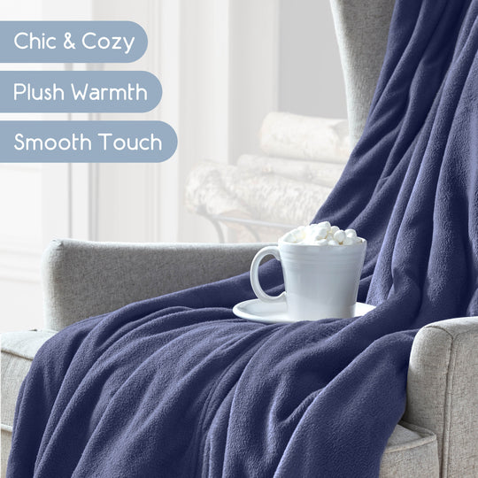 Microfleece Blanket Soft, Lightweight, Plush All-Season Throw