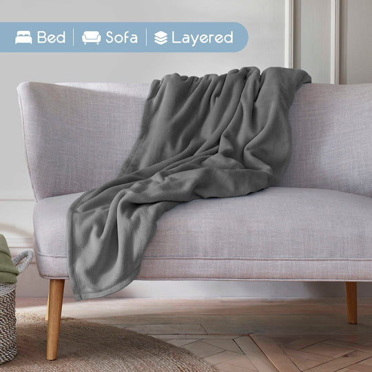 Microfleece Blanket Soft, Lightweight, Plush All-Season Throw