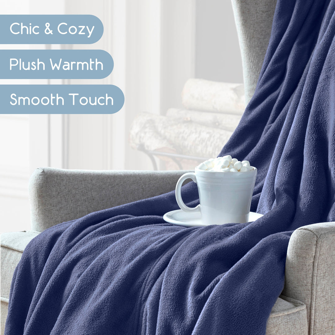 Microfleece Blanket Soft, Lightweight, Plush All-Season Throw