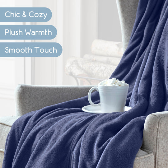 Microfleece Blanket Soft, Lightweight, Plush All-Season Throw