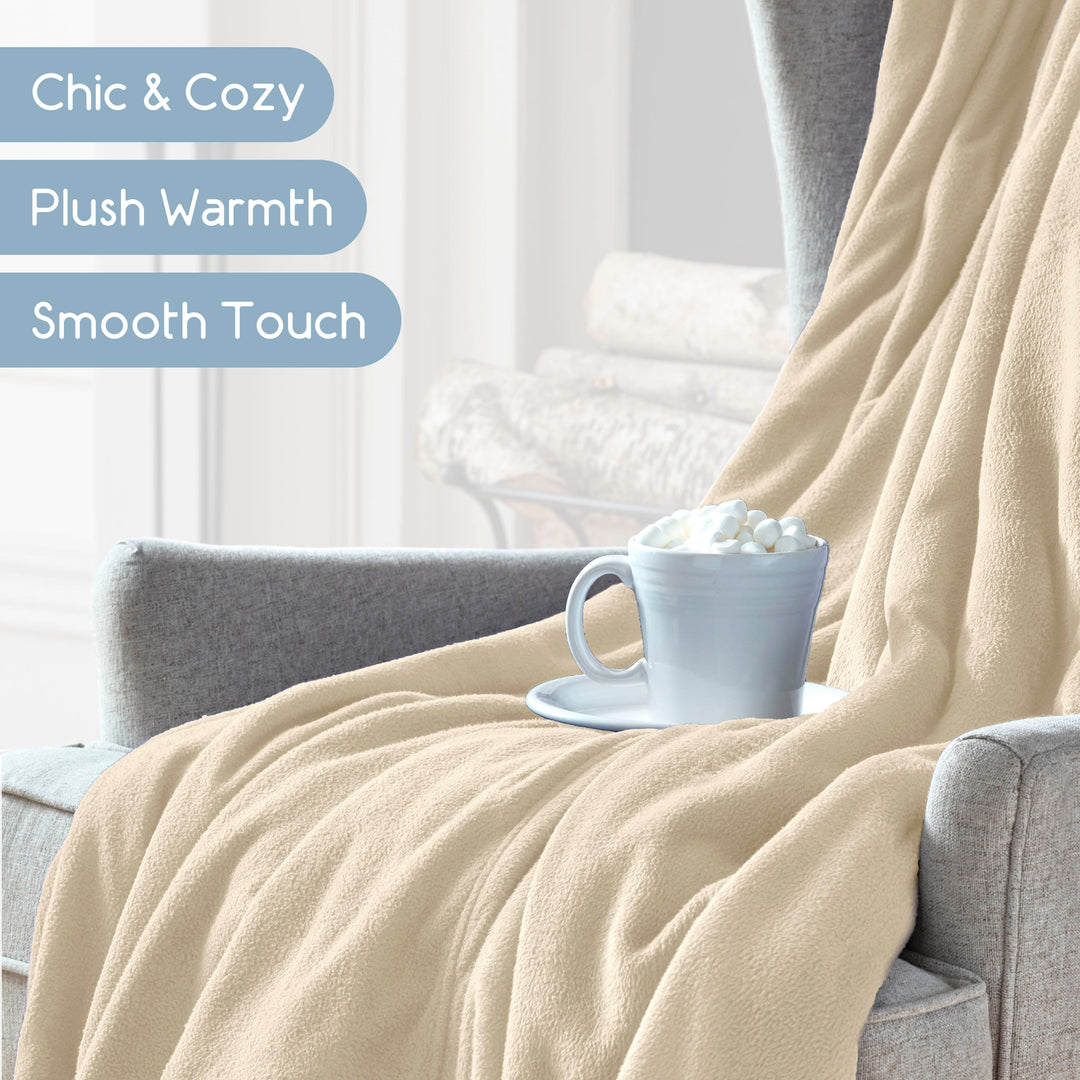 Microfleece Blanket Soft, Lightweight, Plush All-Season Throw