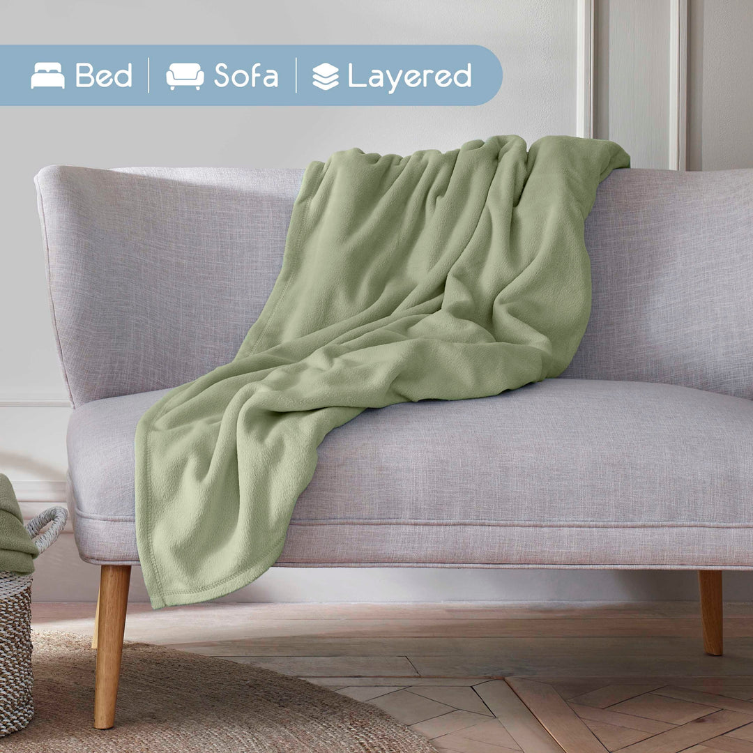 Microfleece Blanket Soft, Lightweight, Plush All-Season Throw