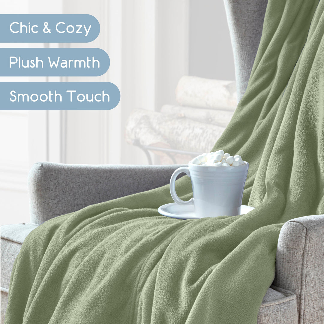 Microfleece Blanket Soft, Lightweight, Plush All-Season Throw