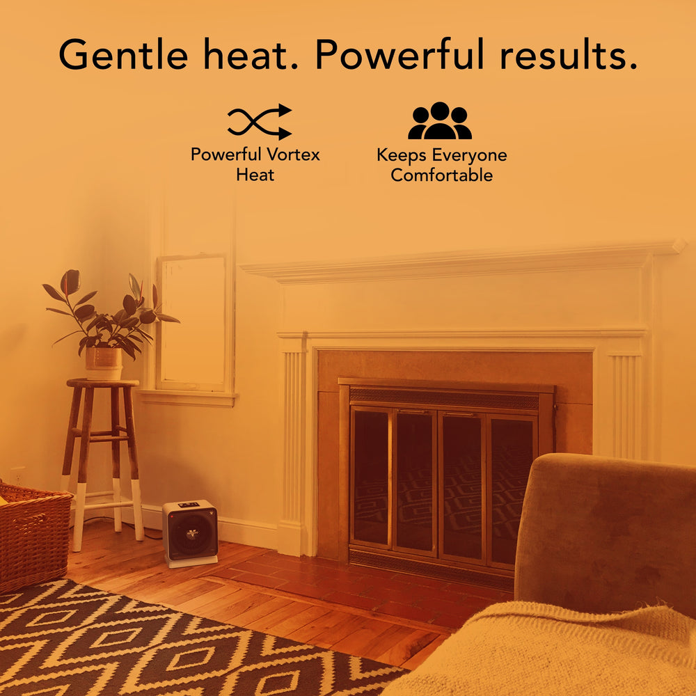 Velocity 5 Cube OSC 1500-Watts White Indoor Electric Fan Space Heater with Oscillation