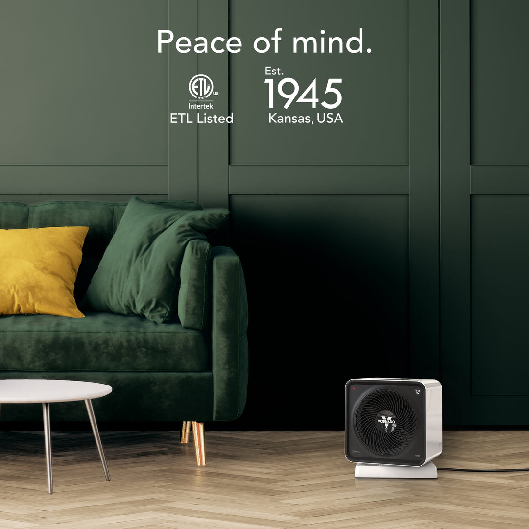 Velocity 5 Cube OSC 1500-Watts White Indoor Electric Fan Space Heater with Oscillation
