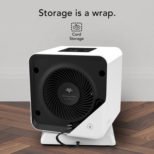 Velocity 5 Cube OSC 1500-Watts White Indoor Electric Fan Space Heater with Oscillation