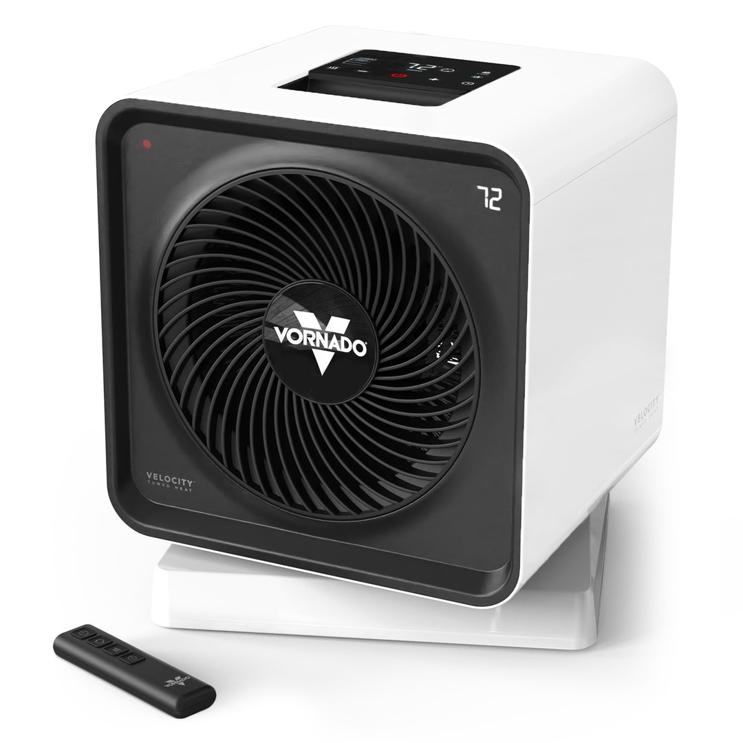 Velocity 5 Cube OSC 1500-Watts White Indoor Electric Fan Space Heater with Oscillation