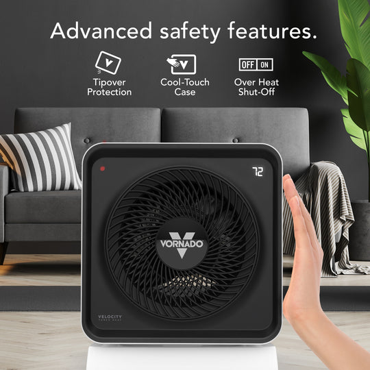 Velocity 5 Cube OSC 1500-Watts White Indoor Electric Fan Space Heater with Oscillation