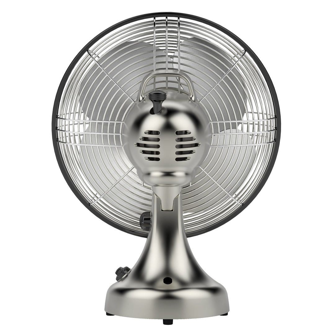 Silver Swan Vintage Oscillating Fan, Brushed Nickel