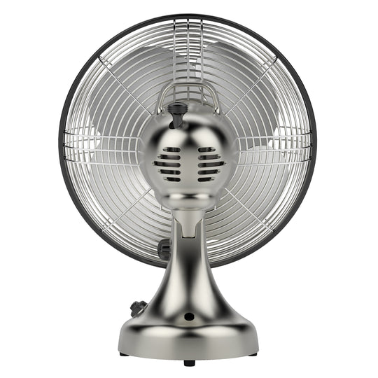 Silver Swan Vintage Oscillating Fan, Brushed Nickel