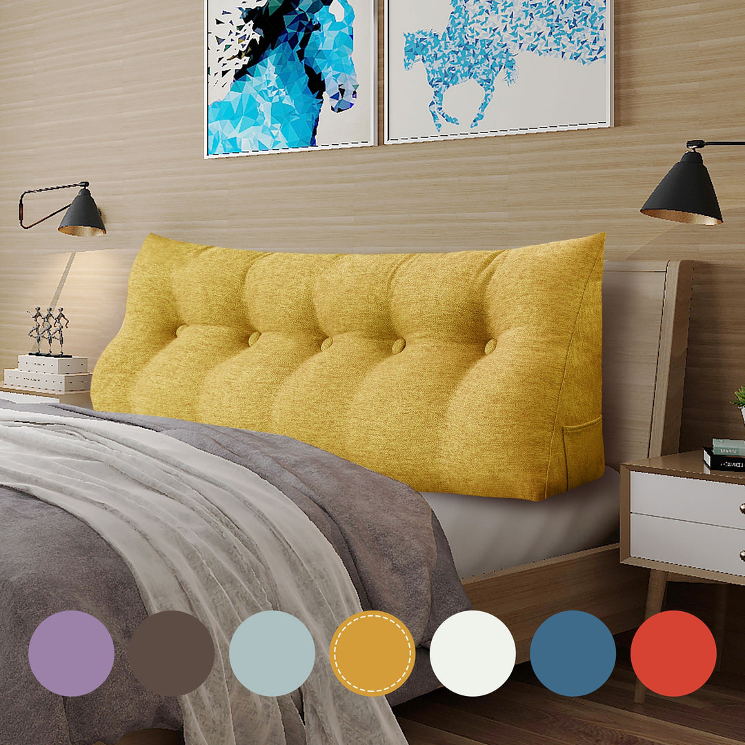 Bed Rest Wedge Reading Pillow Headboard Back Support Cushion