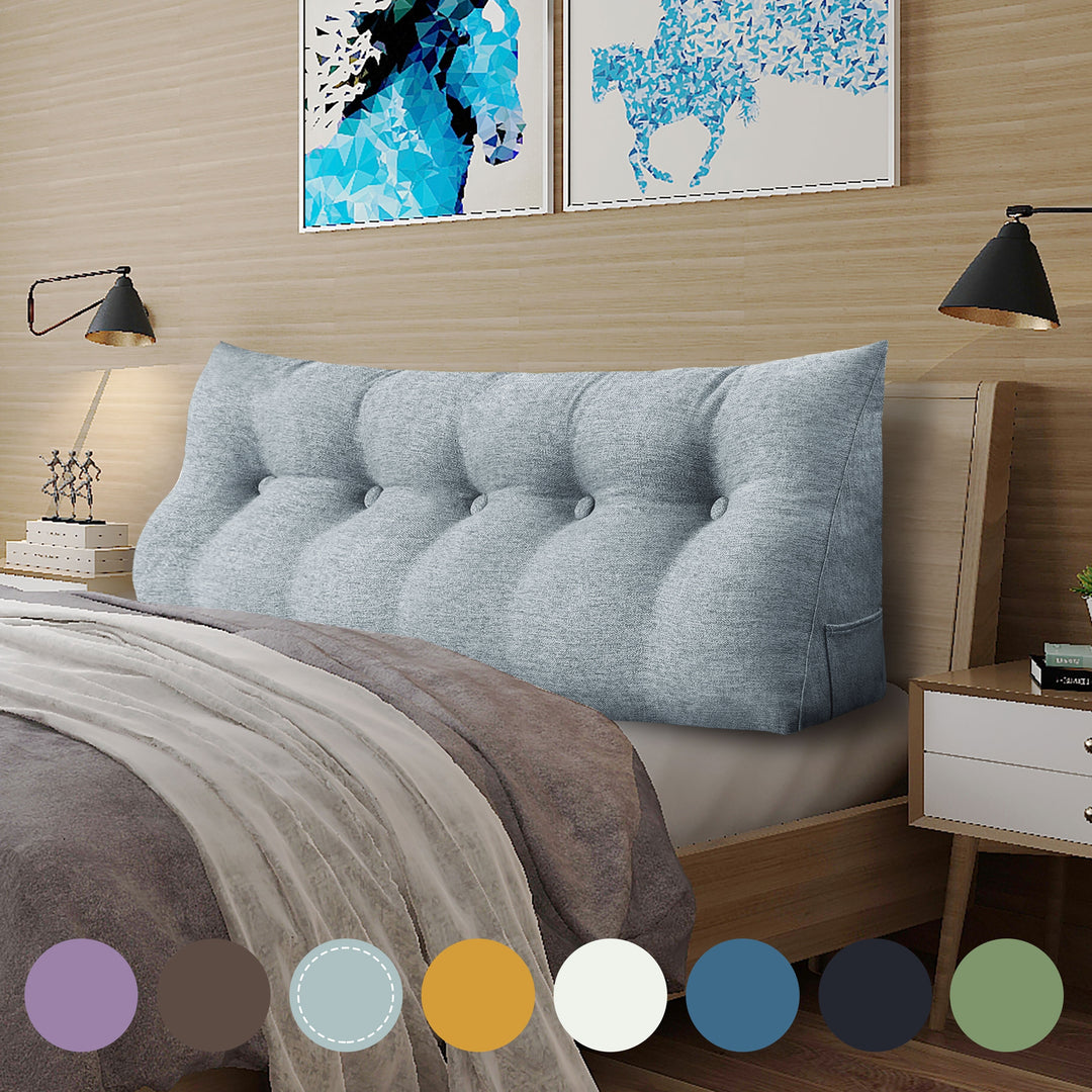 Bed Rest Wedge Reading Pillow Headboard Back Support Cushion