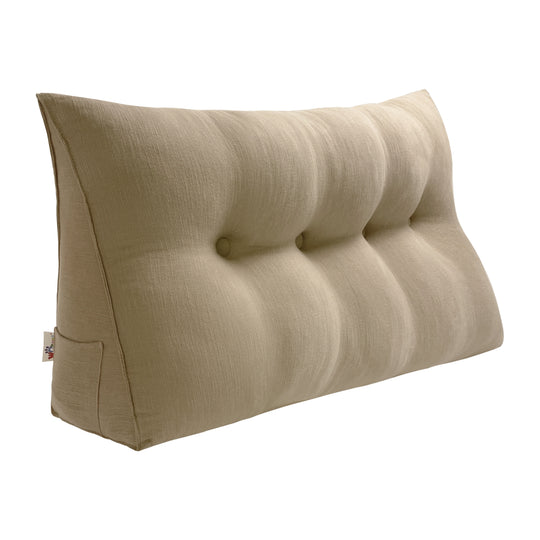Bed Rest Wedge Reading Pillow Headboard Back Support Cushion